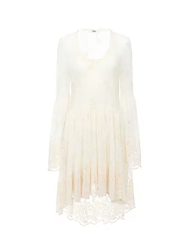 Chloé Scoop-neck mini dress in embroidered lace | Thumbnail 1