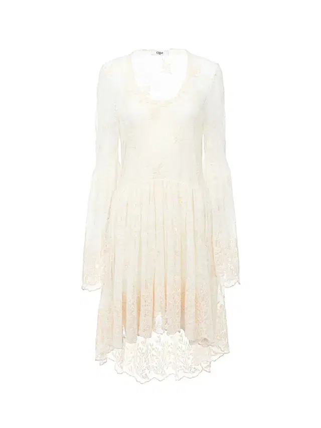 Chloé Scoop-neck mini dress in embroidered lace