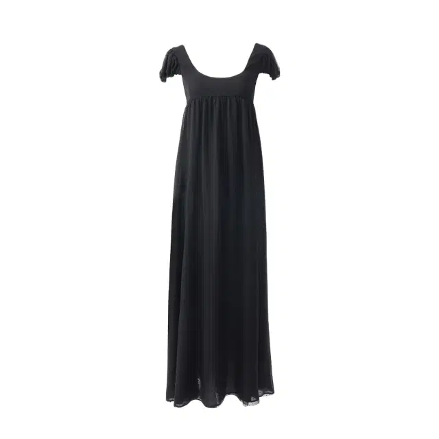 Chloé Puff-sleeve long dress in silk plumetis