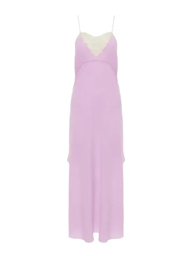 Chloé Thin-strap midi dress in crêpe de chine & lace