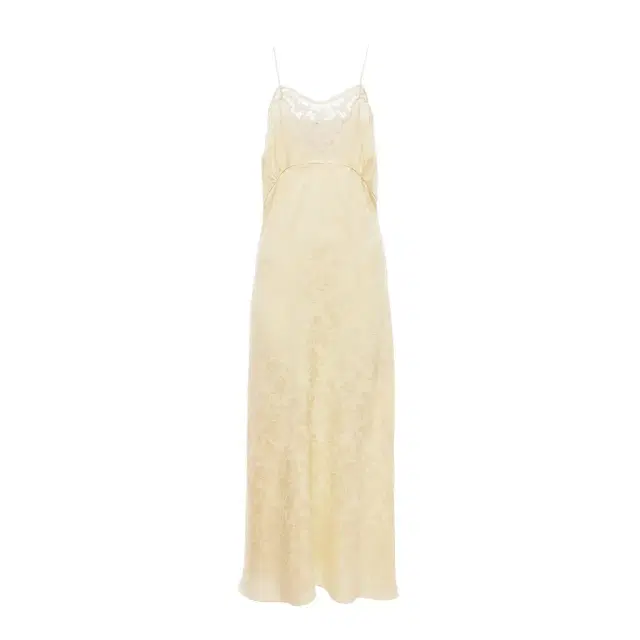 Chloé Thin-strap midi dress in silk jacquard & lace