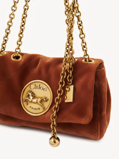 Chloé Small Chloé Heritage shoulder bag in velvet | Thumbnail 7