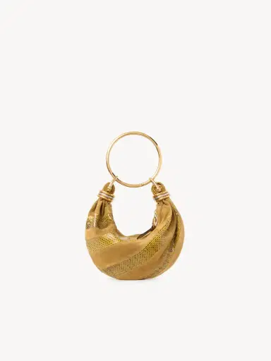 Chloé Mini Bracelet Hobo bag in suede leather & snakeskin | Thumbnail 2