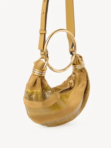 Chloé Mini Bracelet Hobo bag in suede leather & snakeskin | Thumbnail 3