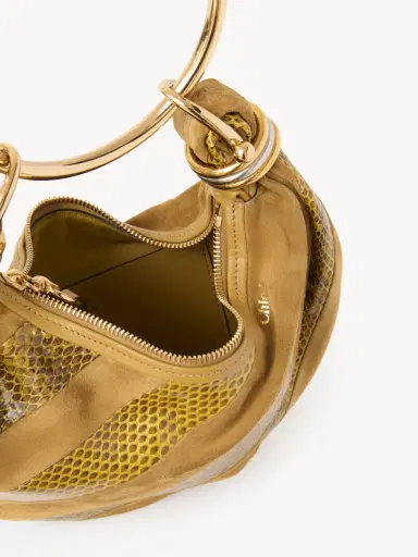 Chloé Mini Bracelet Hobo bag in suede leather & snakeskin | Thumbnail 5