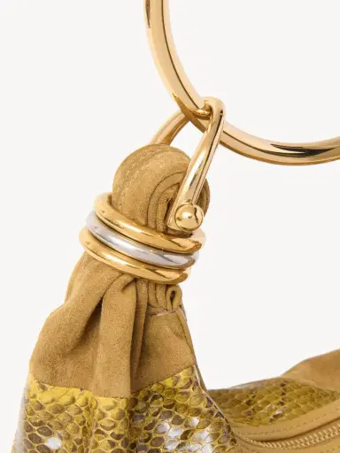 Chloé Mini Bracelet Hobo bag in suede leather & snakeskin | Thumbnail 6