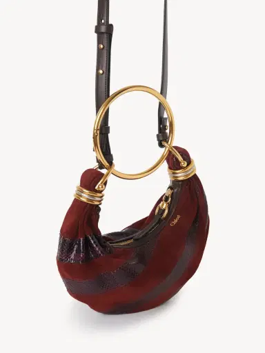 Chloé Mini Bracelet Hobo bag in suede leather & snakeskin | Thumbnail 5 Chloé Mini Bracelet Hobo bag in suede leather & snakeskin | Thumbnail 5