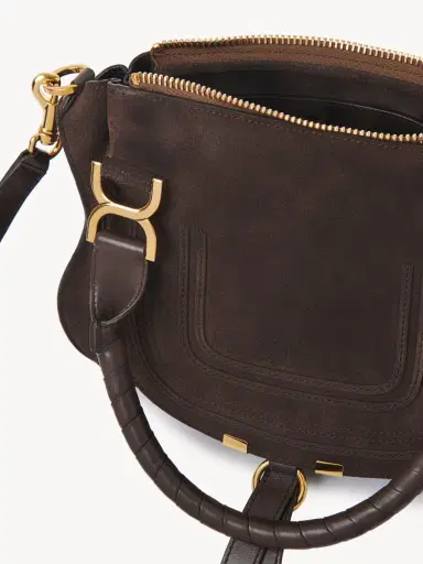 Chloé Small Marcie bag in suede leather | Thumbnail 7