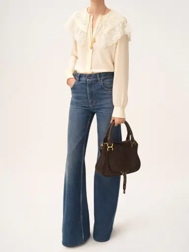 Chloé Small Marcie bag in suede leather | Thumbnail 9