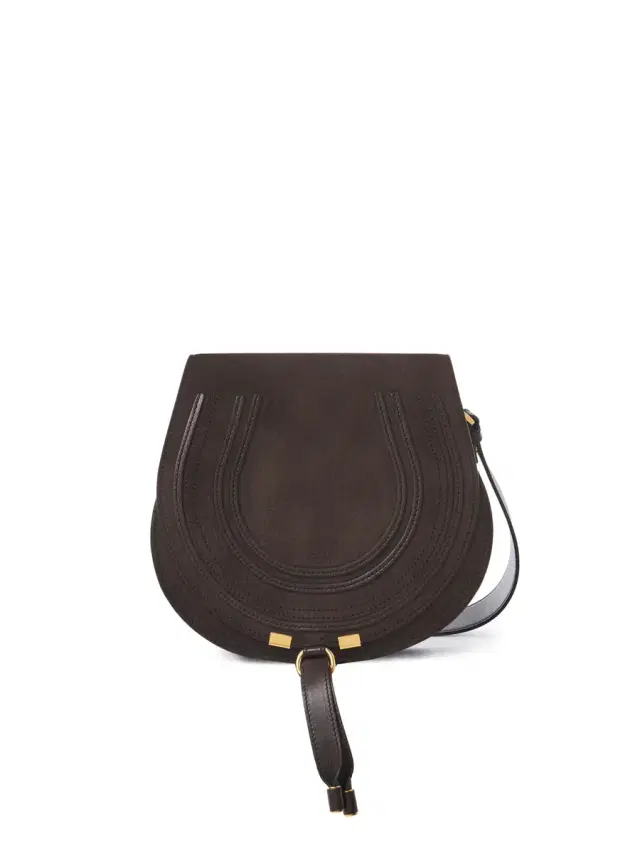 Chloé Marcie saddle bag in suede leather