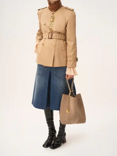 Chloé Chloé Spin tote bag in suede leather | Thumbnail 8