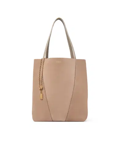 Chloé Chloé Spin tote bag in suede leather | Thumbnail 1
