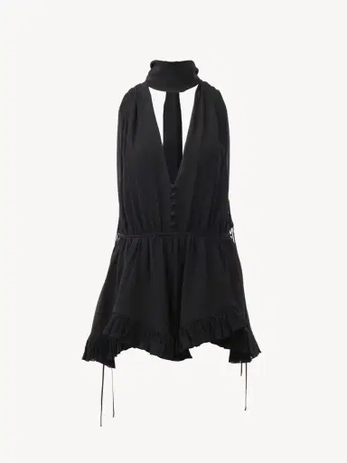 Chloé V-neck jumpsuit in silk georgette | Thumbnail 2 Chloé V-neck jumpsuit in silk georgette | Thumbnail 2