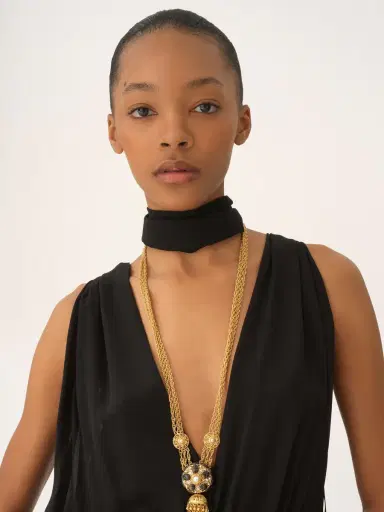 Chloé V-neck jumpsuit in silk georgette | Thumbnail 6 Chloé V-neck jumpsuit in silk georgette | Thumbnail 6