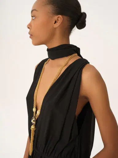 Chloé V-neck jumpsuit in silk georgette | Thumbnail 7 Chloé V-neck jumpsuit in silk georgette | Thumbnail 7