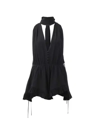 Chloé V-neck jumpsuit in silk georgette | Thumbnail 1 Chloé V-neck jumpsuit in silk georgette | Thumbnail 1