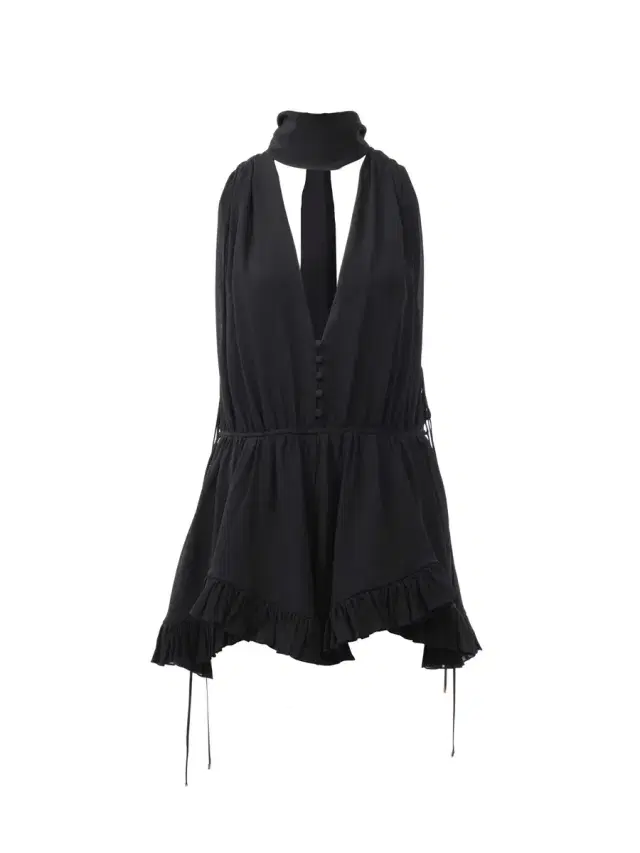 Chloé V-neck jumpsuit in silk georgette