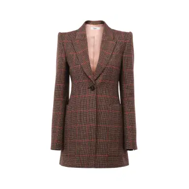 Chloé Tailored jacket in check wool | Thumbnail 1
