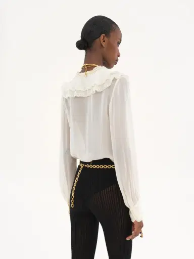 Chloé Ruffled blouse in silk georgette | Thumbnail 5