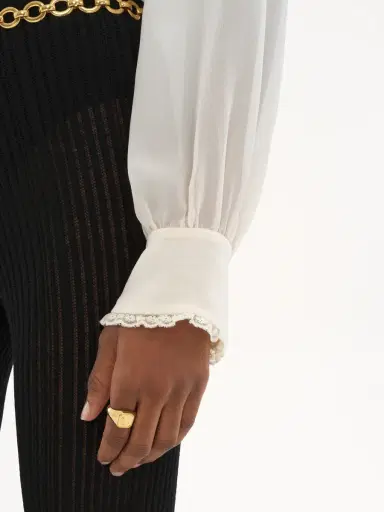 Chloé Ruffled blouse in silk georgette | Thumbnail 7