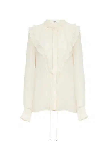 Chloé Ruffled blouse in silk georgette | Thumbnail 1