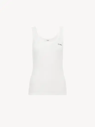 Chloé Logo tank top in jersey | Thumbnail 2