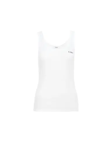 Chloé Logo tank top in jersey | Thumbnail 1