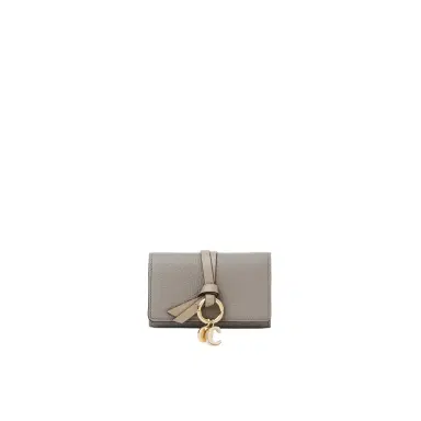 Chloé Alphabet key case in grained leather | Thumbnail 1