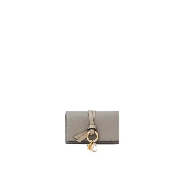 Chloé Alphabet key case in grained leather
