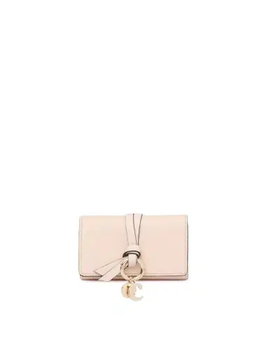 Chloé Alphabet key case in grained leather | Thumbnail 1