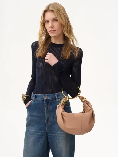 Chloé Small Snake Bracelet Hobo bag in grained leather | Thumbnail 3