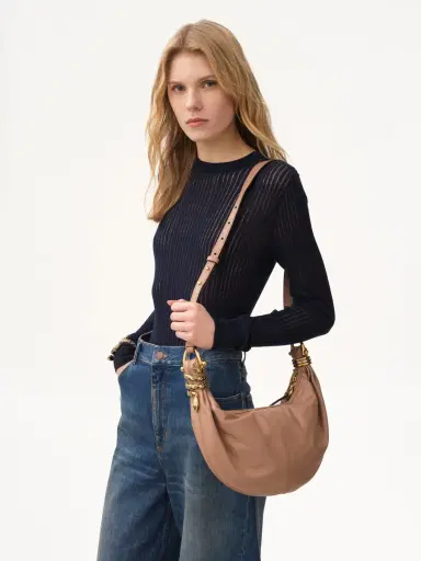 Chloé Small Snake Bracelet Hobo bag in grained leather | Thumbnail 4