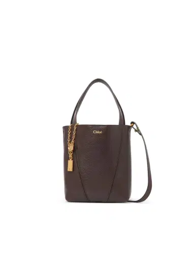 Chloé Small Chloé Spin tote bag in grained leather | Thumbnail 8