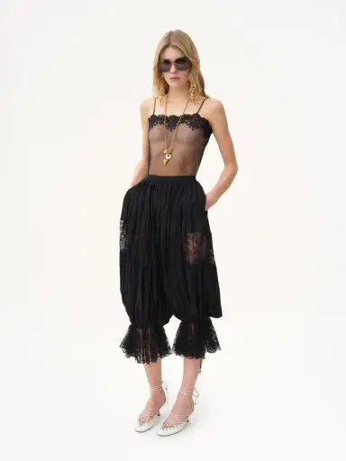 Chloé Fitted tank top in embroidered lace | Thumbnail 3