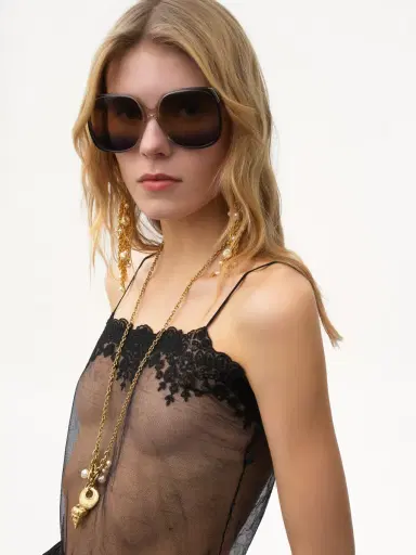 Chloé Fitted tank top in embroidered lace | Thumbnail 6