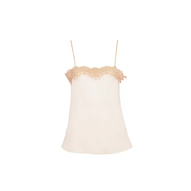 Fitted tank top in embroidered lace