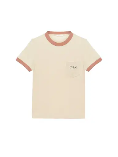 Chloé Crew-neck logo T-shirt in cotton jersey | Thumbnail 1