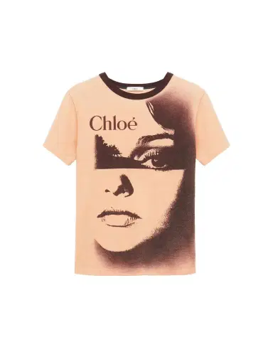 Chloé Crew-neck logo T-shirt in cotton jersey | Thumbnail 1