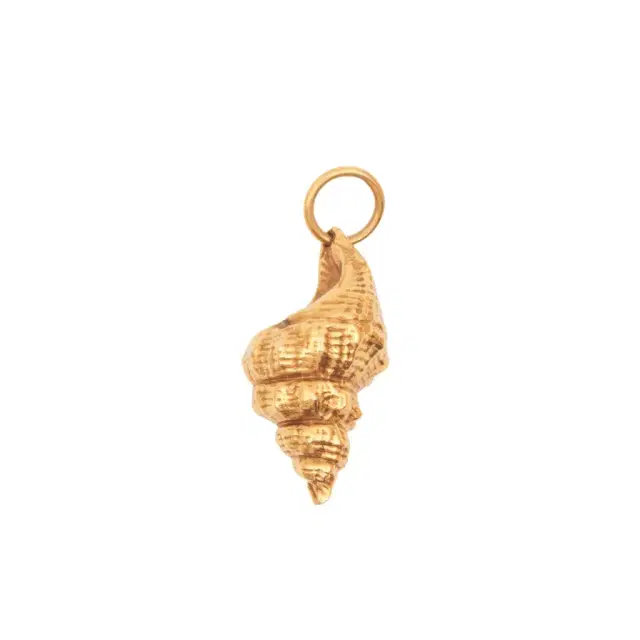 Chloé Alphabet shell charm in brass