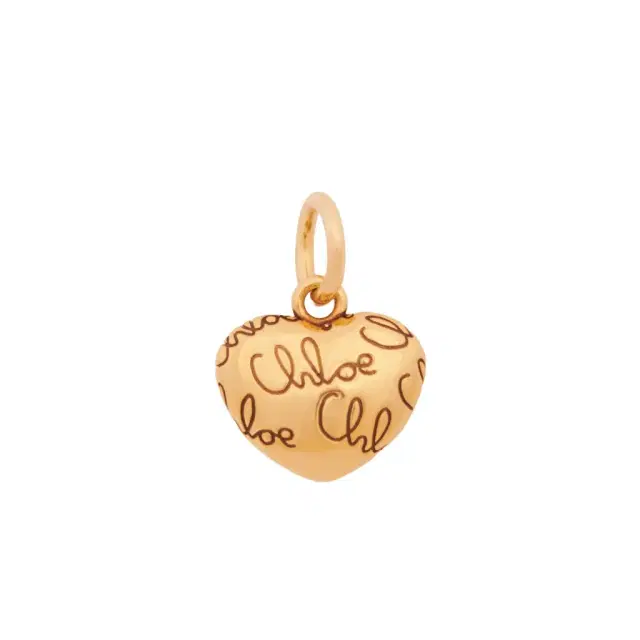 Chloé Alphabet heart logo charm in brass