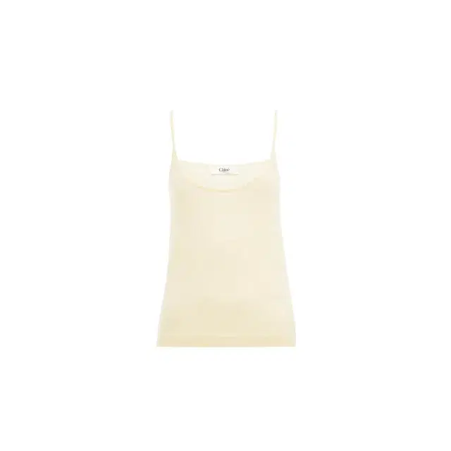 Chloé Thin-strap tank top in superfine wool knit