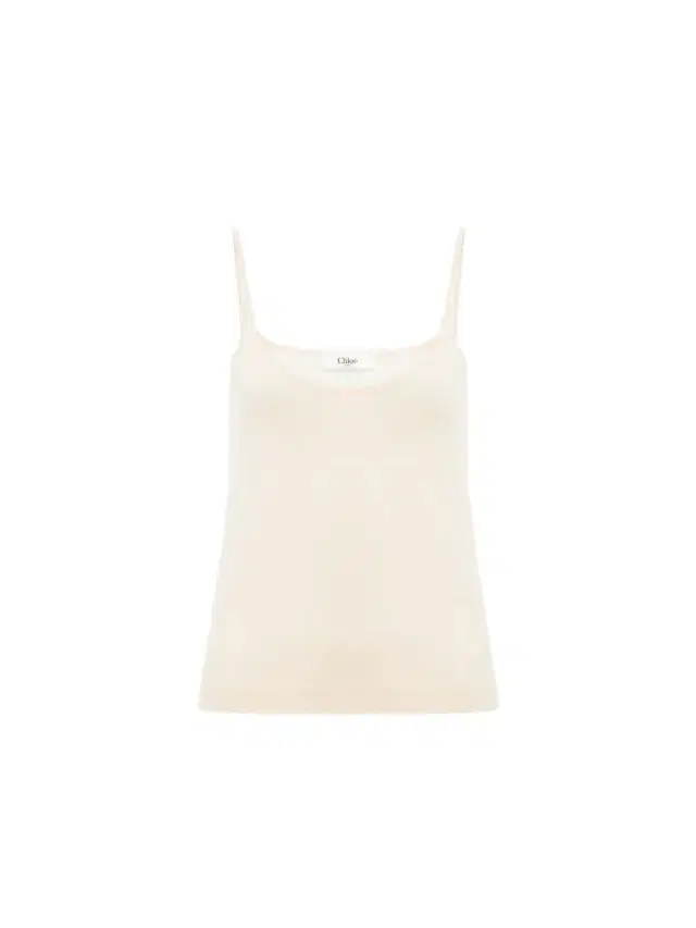 Chloé Thin-strap tank top in superfine wool knit