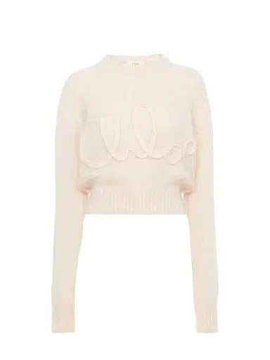 Chloé Logo sweater in alpaca wool & silk knit | Thumbnail 2
