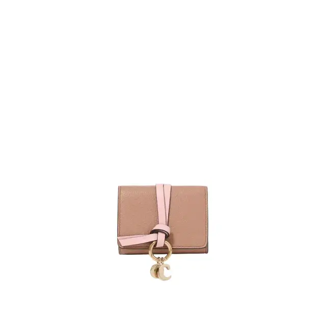 Chloé Mini Alphabet tri-fold in grained leather