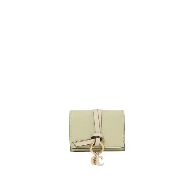 Chloé Mini Alphabet tri-fold in grained leather