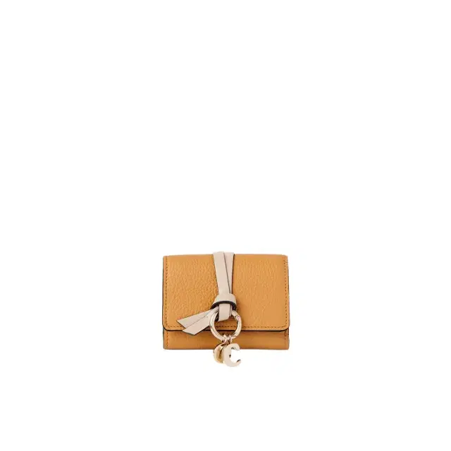 Chloé Mini Alphabet tri-fold in grained leather