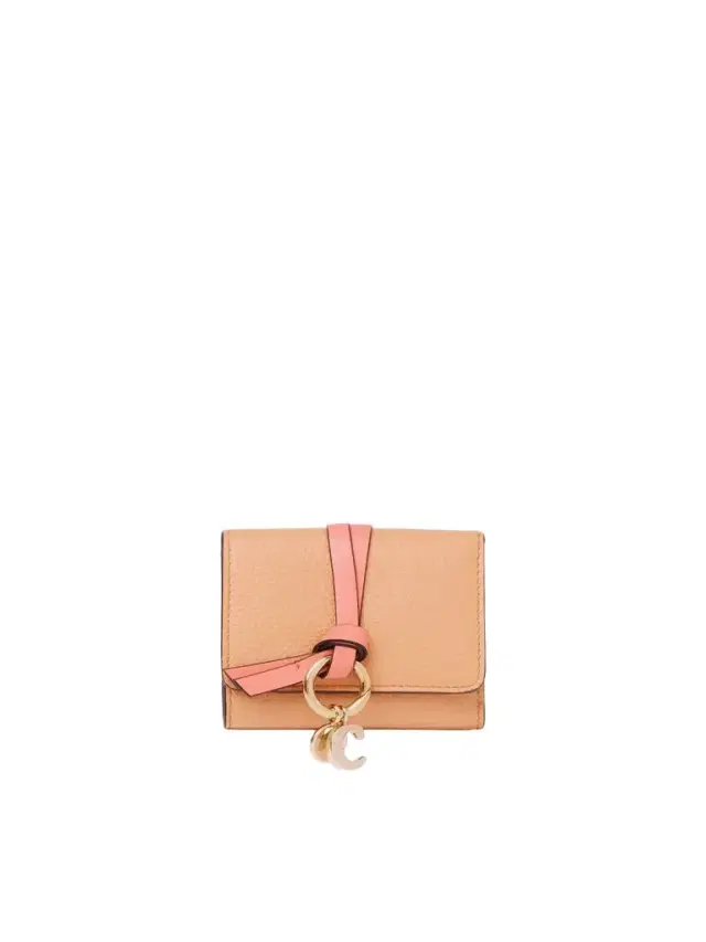 Chloé Mini Alphabet tri-fold in grained leather