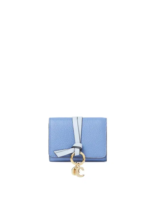 Chloé Mini Alphabet tri-fold in grained leather