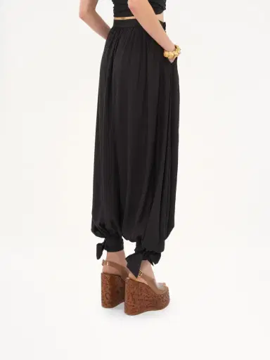 Chloé Fluid pleated pants in silk charmeuse | Thumbnail 5