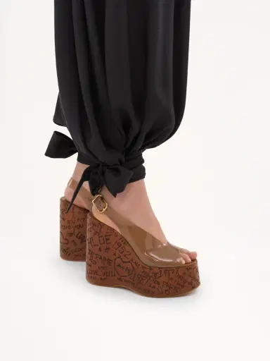 Chloé Fluid pleated pants in silk charmeuse | Thumbnail 6